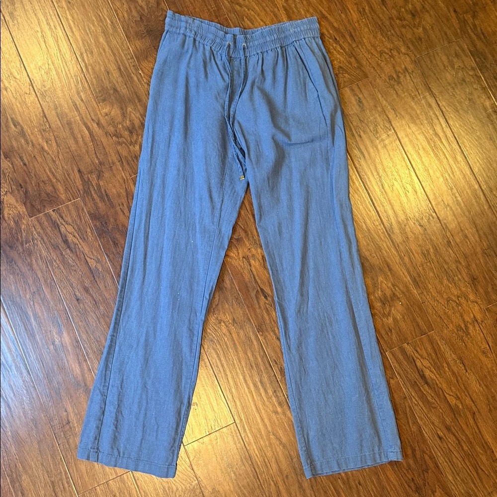 Casual Blue Drawstring Pants size Large